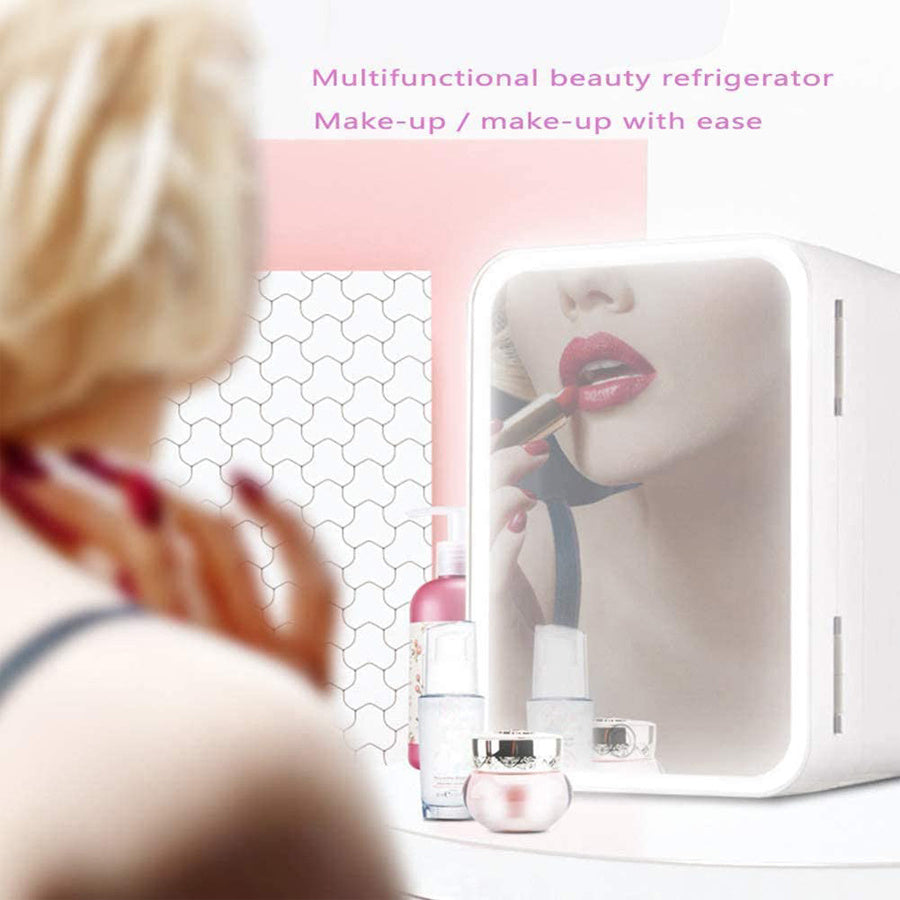 Mini Makeup Fridge – Portable Cosmetic Cooler & Warmer
