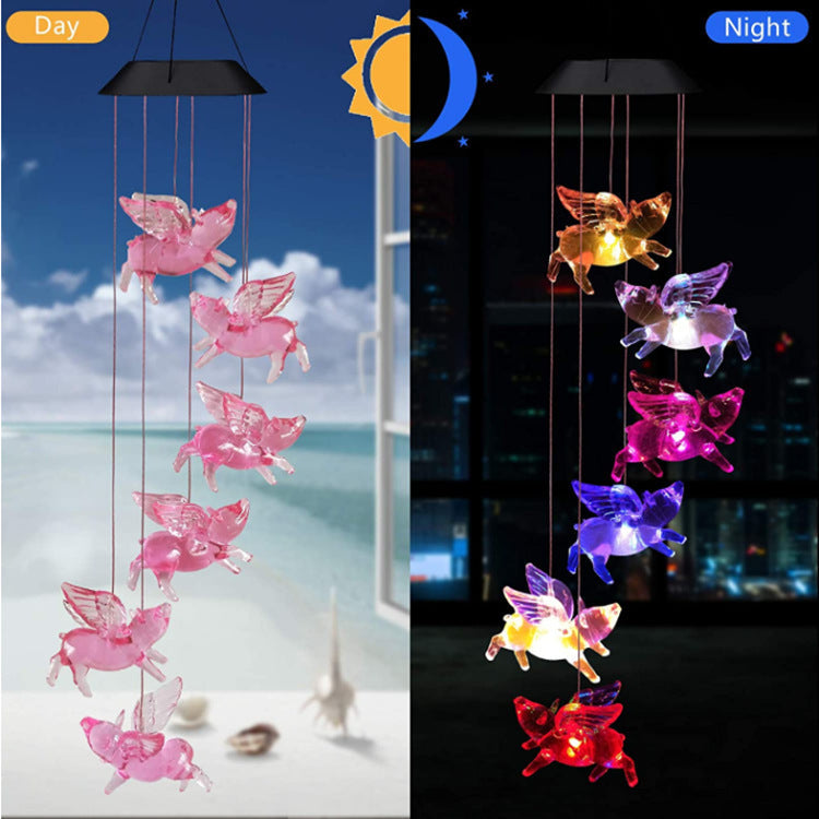 Solar Hummingbird Wind Chime-Solar Hanging Garden Light