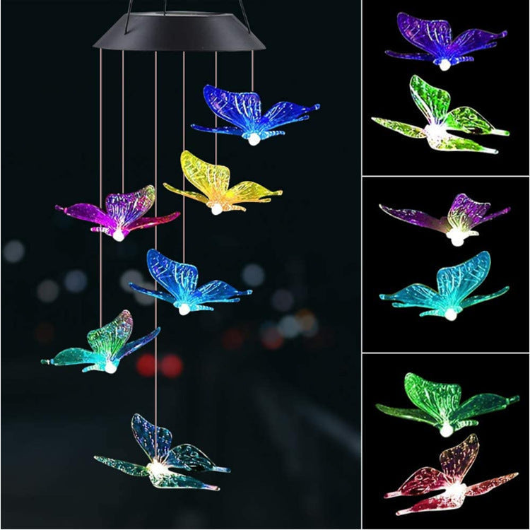 Solar Hummingbird Wind Chime-Solar Hanging Garden Light