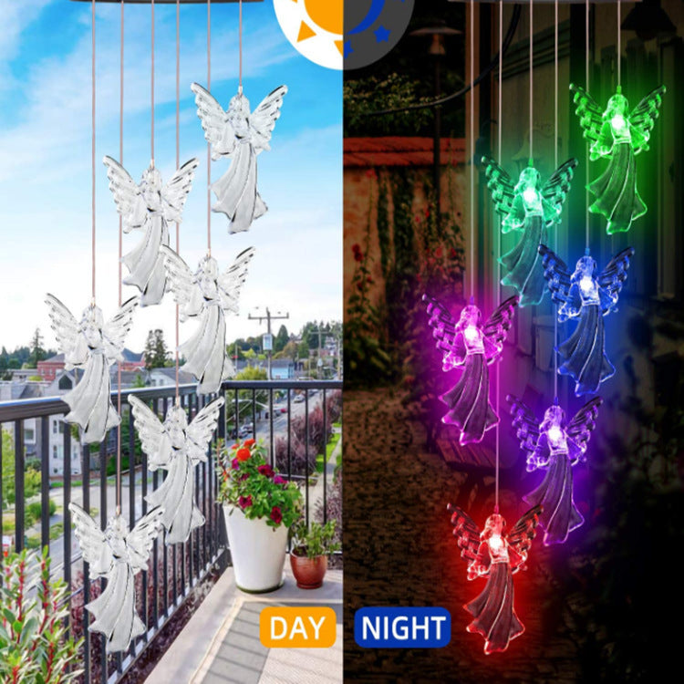 Solar Hummingbird Wind Chime-Solar Hanging Garden Light